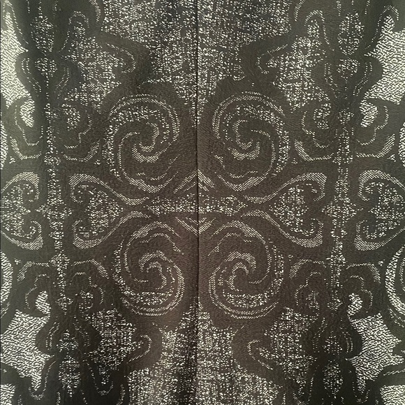 Diane Von Furstenberg Women 2 Black & Grey Sleeveless Intricate Lace Print Dress - Picture 7 of 8